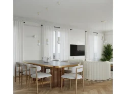 Lámpara Colgante Halo Moderno De Aluminio/Vidrio - 1 Fuentes Luminosas - L.12 X A.120 Cm - Beige