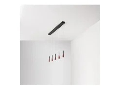 Lámpara colgante horizontal CONE, color dorado, rosa y negro, 5 x 7 W, 3000 K, Perenz