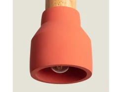 Lámpara Colgante Hormigón y Madera Luster Terracota