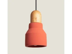 Lámpara Colgante Hormigón y Madera Luster Terracota