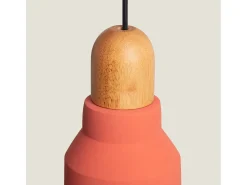Lámpara Colgante Hormigón y Madera Luster Terracota