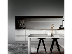 Lámpara colgante integrada lineal decorativa LED negra, 3000K