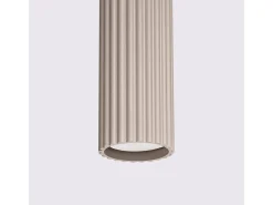 Lámpara Colgante Karbon Minimalista De Aluminio - 1 Fuentes Luminosas - L.8 X A.118 Cm - Gris Pardo