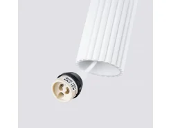 Lámpara Colgante Karbon Minimalista De Aluminio - 1 Fuentes Luminosas - L.8 X A.118 Cm - Blanco