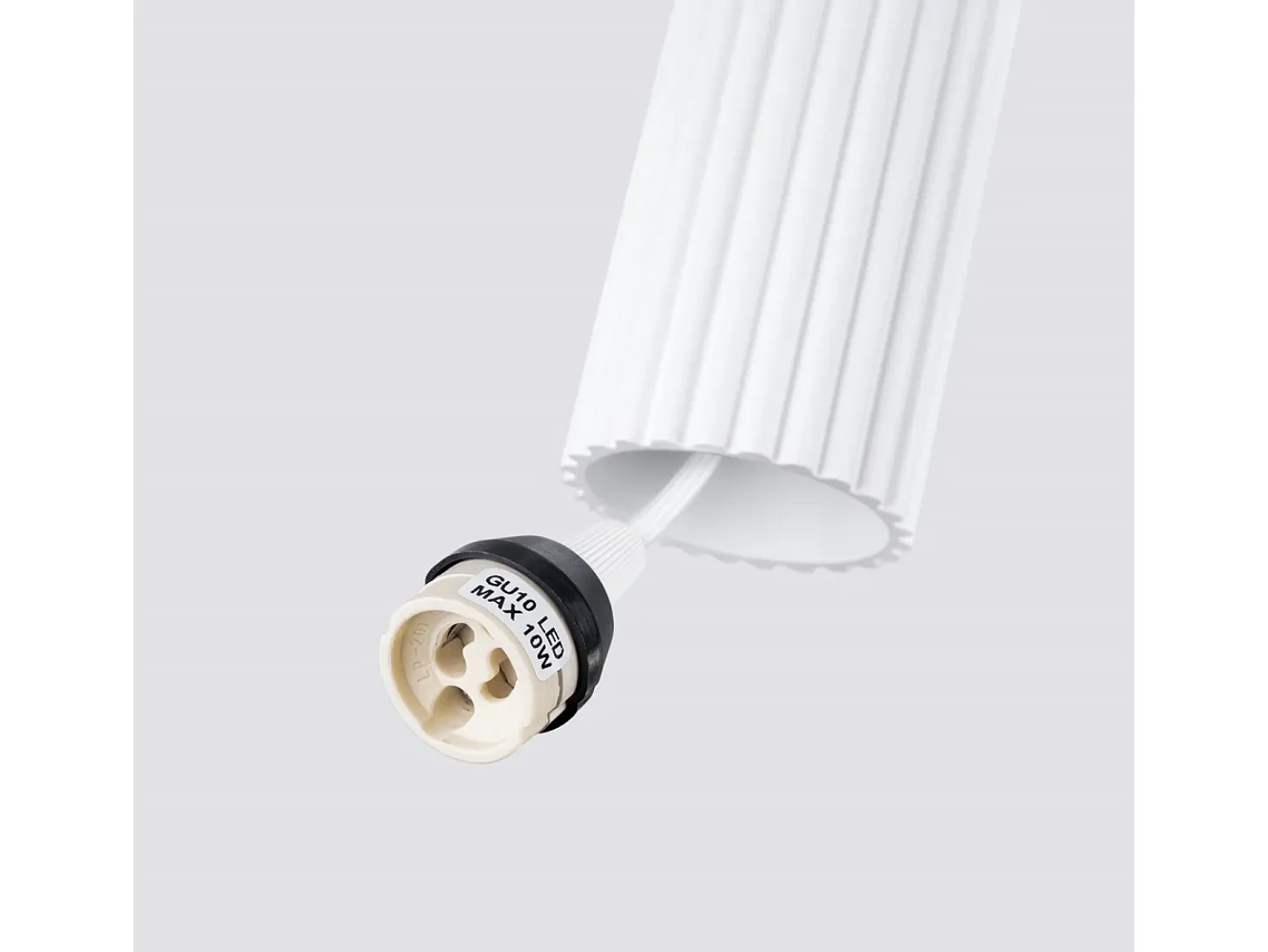 Lámpara Colgante Karbon Minimalista De Aluminio - 1 Fuentes Luminosas - L.8 X A.118 Cm - Blanco