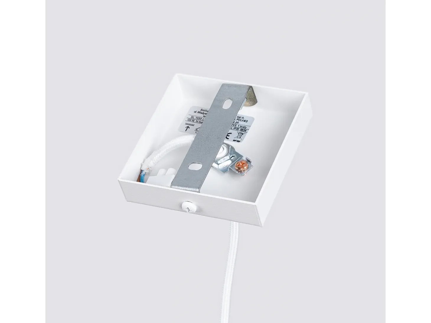 Lámpara Colgante Karbon Minimalista De Aluminio - 1 Fuentes Luminosas - L.8 X A.118 Cm - Blanco