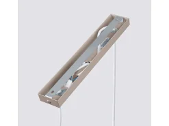 Lámpara Colgante Karbon Minimalista De Aluminio - 2 Fuentes Luminosas - L.30 X A.90 Cm - Gris Pardo