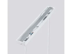 Lámpara Colgante Karbon Minimalista De Aluminio - 2 Fuentes Luminosas - L.30 X A.90 Cm - Blanco