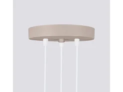 Lámpara Colgante Karbon Minimalista De Aluminio - 3 Fuentes Luminosas - L.19,5 X A.108 Cm - Gris Pardo