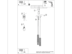 Lámpara Colgante Karbon Minimalista De Aluminio - 3 Fuentes Luminosas - L.19,5 X A.108 Cm - Dorado