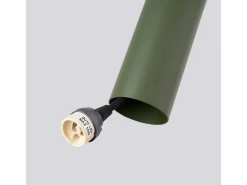 Lámpara Colgante Lagos Desván De Acero - 2 Fuentes Luminosas - L.30 X A.105 Cm - Verde Oliva