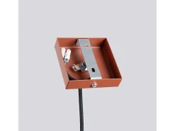 Lámpara Colgante Lagos Desván De Acero - 1 Fuentes Luminosas - L.8 X A.118 Cm - Ocre Rojo