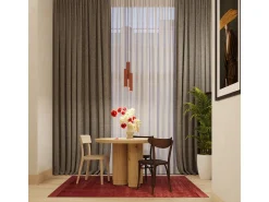 Lámpara Colgante Lagos Desván De Acero - 1 Fuentes Luminosas - L.8 X A.118 Cm - Ocre Rojo