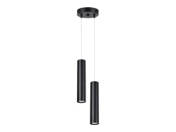 Lámpara colgante Lagos moderno de acero - 2 fuentes luminosas - L.15 x A.118 cm - negro