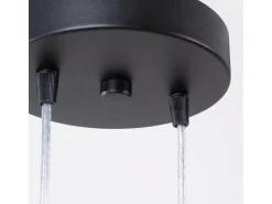 Lámpara colgante Lagos moderno de acero - 2 fuentes luminosas - L.15 x A.118 cm - negro