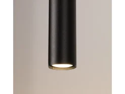 Lámpara colgante Lagos moderno de acero - 2 fuentes luminosas - L.15 x A.118 cm - negro