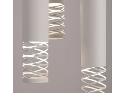 Lámpara Colgante Lami Moderno De Acero - 3 Fuentes Luminosas - L.25 X A.125 Cm - Blanco