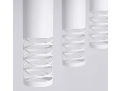Lámpara Colgante Lami Moderno De Acero - 3 Fuentes Luminosas - L.40 X A.125 Cm - Blanco