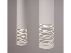 Lámpara Colgante Lami Moderno De Acero - 3 Fuentes Luminosas - L.40 X A.125 Cm - Blanco