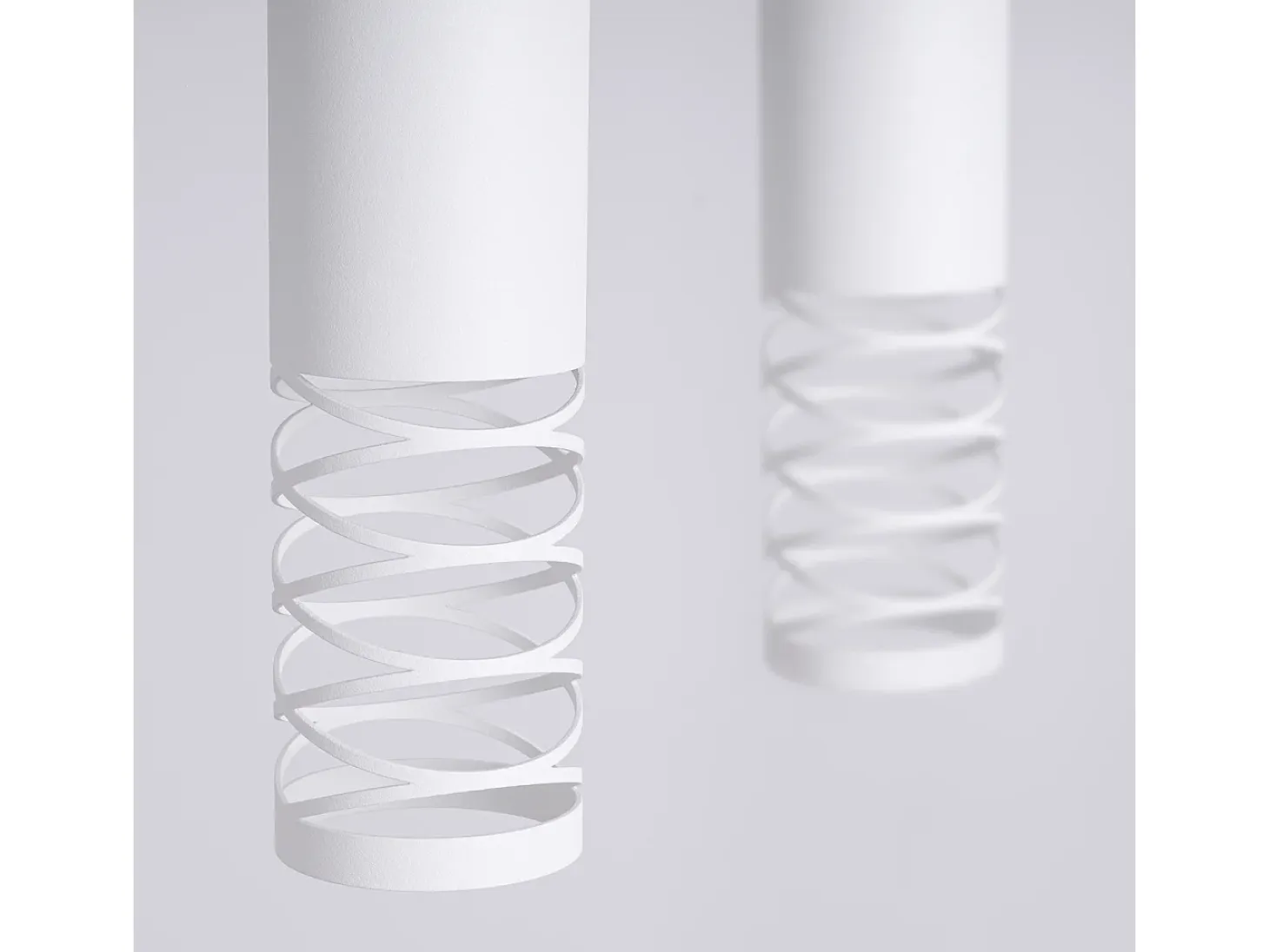 Lámpara Colgante Lami Moderno De Acero - 2 Fuentes Luminosas - L.33 X A.125 Cm - Blanco