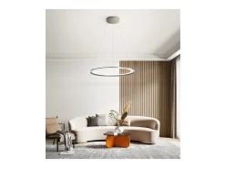 Lámpara colgante LED EDGE 86W Gris Titanio Perenz