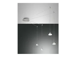 Lámpara colgante LED Isabella de metal y metacrilato 3410-49-212 Fabas Luce