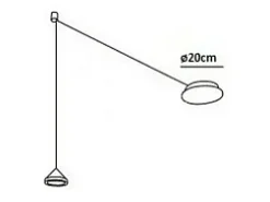 Lámpara colgante LED Isabella de metal y metacrilato 3410-41-212 Fabas Luce