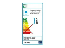 Lámpara colgante LED Lila de metal y cristal borosilicato ámbar 3481-40-125 Fabas Luce