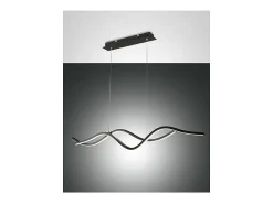 Lámpara colgante LED negra Sinuo 36W 3666-45-101 Fabas Luce
