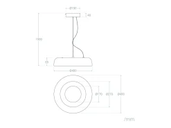 Lámpara Colgante LED 18W Acero Cancot Blanco Mate