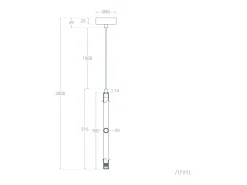 Lámpara Colgante LED 3W Aluminio Evory M Negro