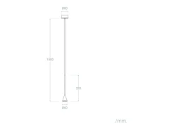 Lámpara Colgante LED 6W Aluminio Piaski Negro