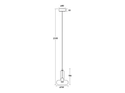 Lámpara Colgante LED 5W Aluminio Fontans Ámbar