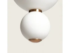 Lámpara Colgante LED 9W Metal y Cristal Slim Atira Dorado