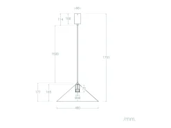 Lámpara Colgante LED 8W Metal Elise L Negro