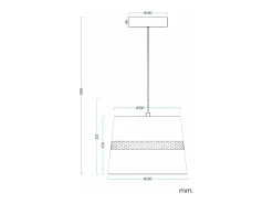 Lámpara Colgante LED 28W Metal Saska Negro Mate
