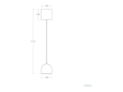 Lámpara Colgante LED 8W Regulable en Altura Metal Arya Negro
