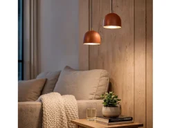 Lámpara Colgante LED 8W Regulable en Altura Metal Arya Marrón