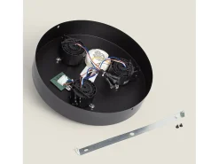 Lámpara Colgante LED 24W Regulable en Altura Metal CCT Seleccionable Seleccionable Shirak 3 Focos Negro
