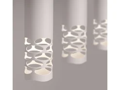 Lámpara Colgante Liro Moderno De Acero - 3 Fuentes Luminosas - L.40 X A.125 Cm - Blanco
