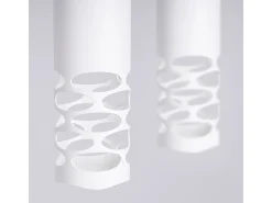Lámpara Colgante Liro Moderno De Acero - 2 Fuentes Luminosas - L.33 X A.125 Cm - Blanco