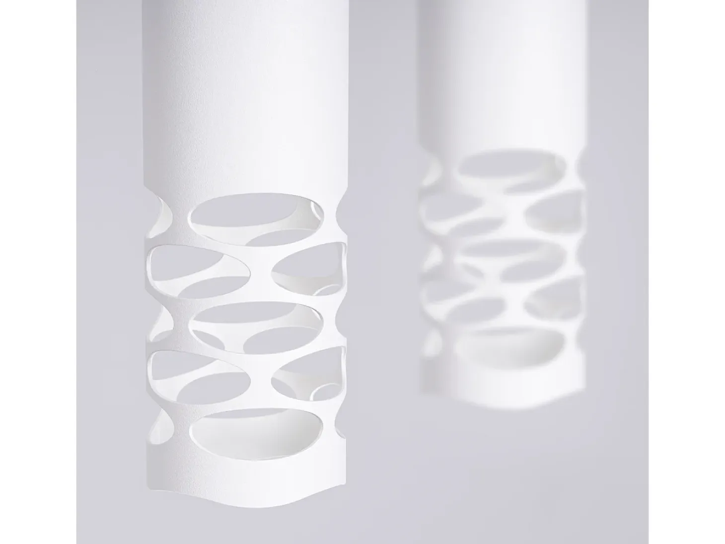 Lámpara Colgante Liro Moderno De Acero - 2 Fuentes Luminosas - L.33 X A.125 Cm - Blanco