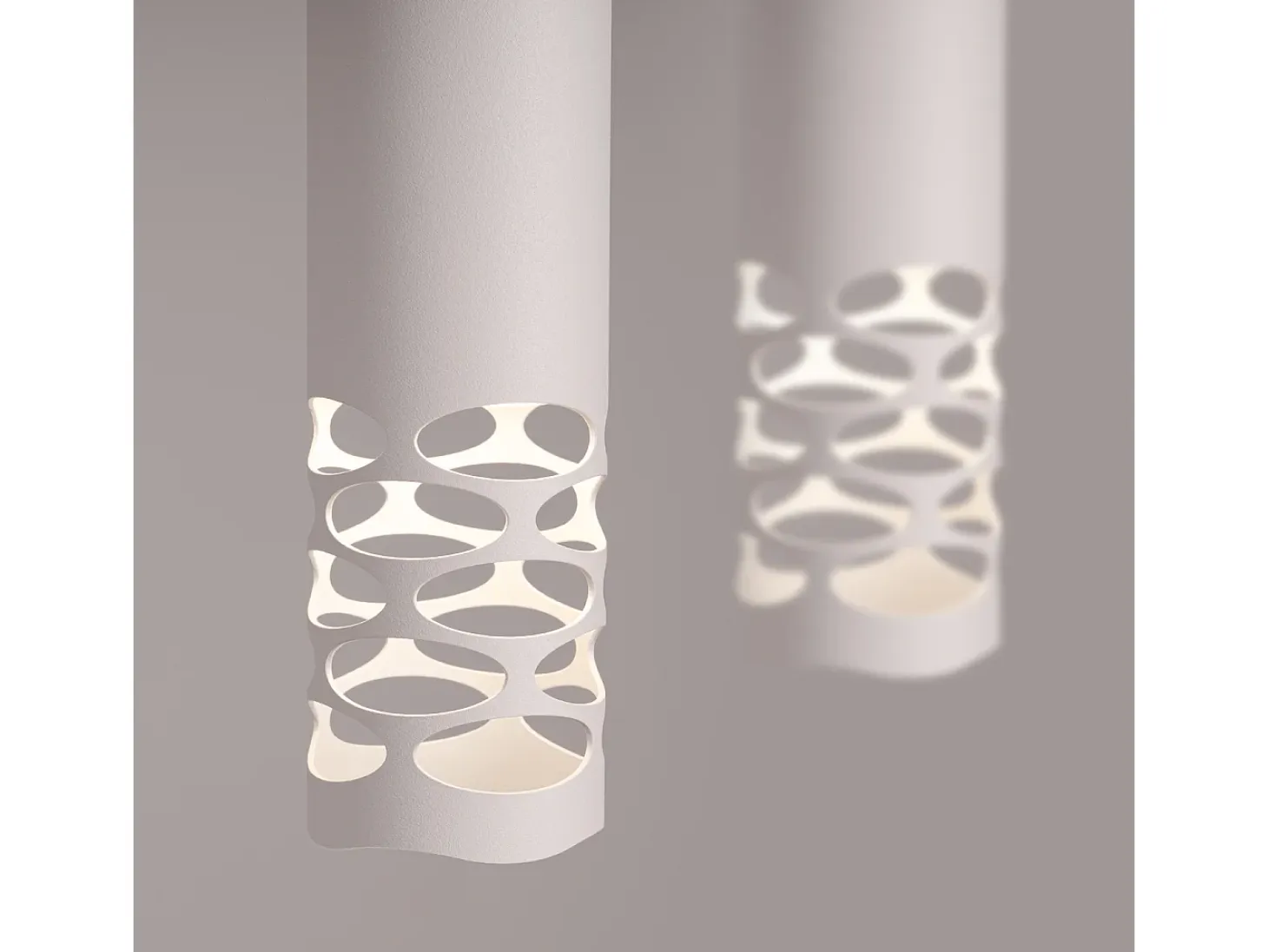 Lámpara Colgante Liro Moderno De Acero - 2 Fuentes Luminosas - L.33 X A.125 Cm - Blanco