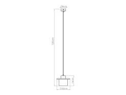 Lámpara Colgante Mab Moderno De Hormigón/Madera - 1 Fuentes Luminosas - L.22 X A.125 Cm - Gris/Madera Natural