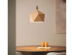 Lámpara Colgante Metal Gold Elia Beige