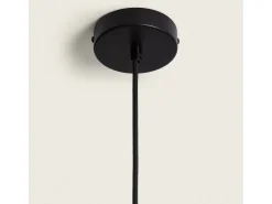 Lámpara Colgante Metal Kelsie Glass I Negro