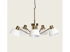 Lámpara Colgante Metal Magda 5 Focos Blanco