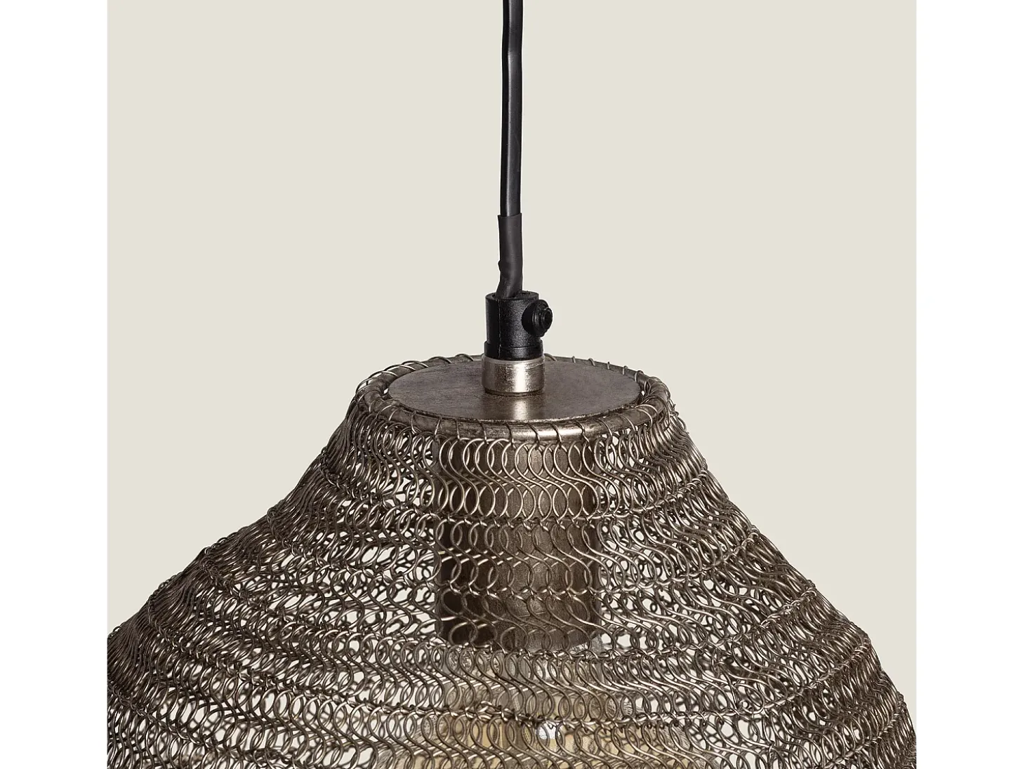 Lámpara Colgante Metal Milos L Plateado
