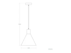 Lámpara Colgante Metal Orbat Negro