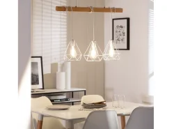 Lámpara Colgante Metal Sardo 3 Focos Blanco